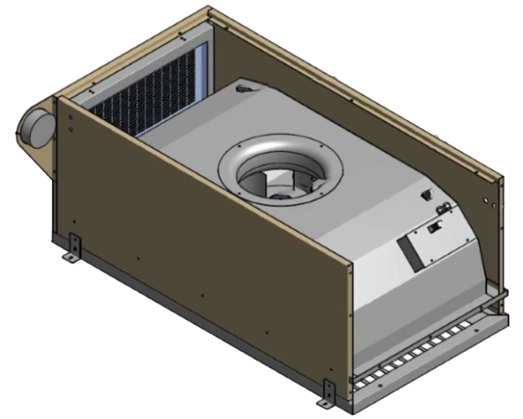 Sistema de alta eficiencia para filtración de aire HEPA H14 con lámpara UV integrada